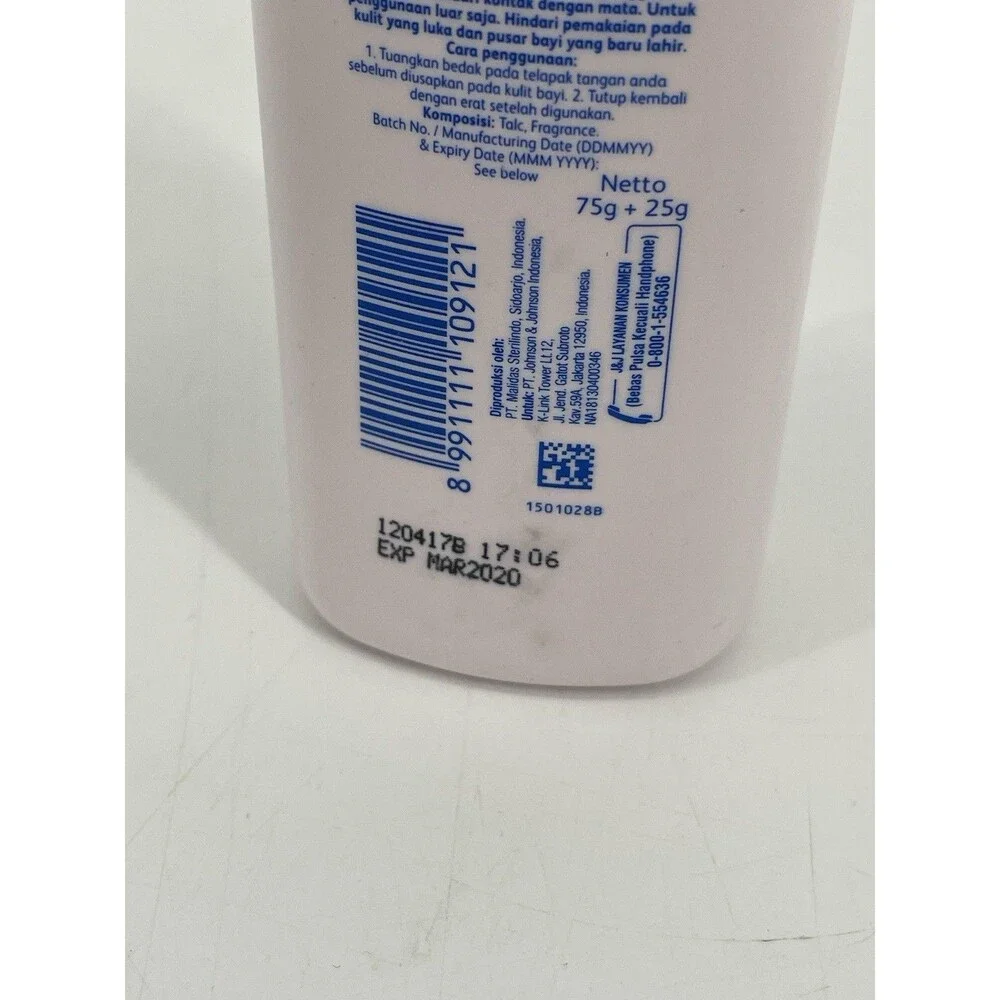Johnson’s Baby Powder Blossoms 100g Sealed NOS Indonesia Exp Mar 2020